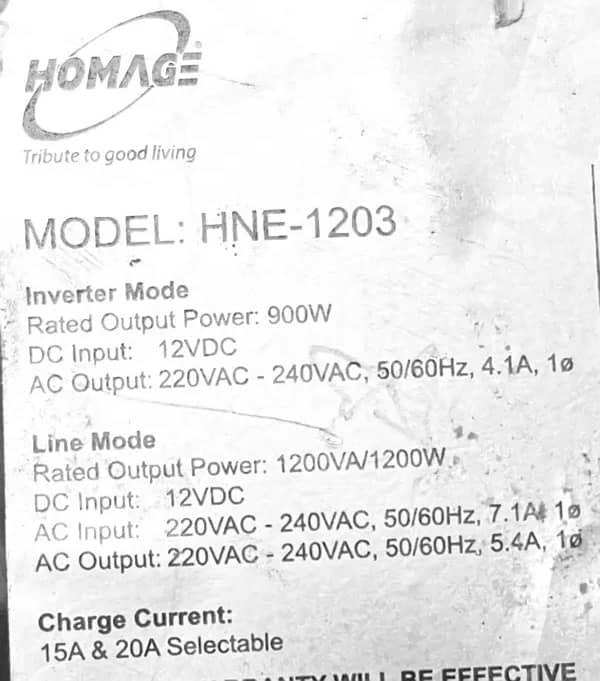 Homage 1200 VA UPS with battery 3