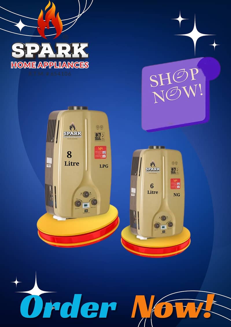 Spark - Premium Instent Geyser 6 litre 8 0