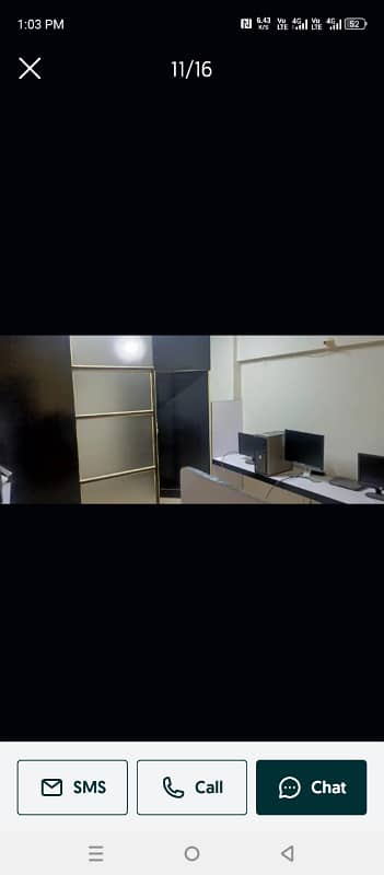 50000. rent commercial 2 bed dd office 3 floor near Al Mustafa main road project iftikhar estate 3