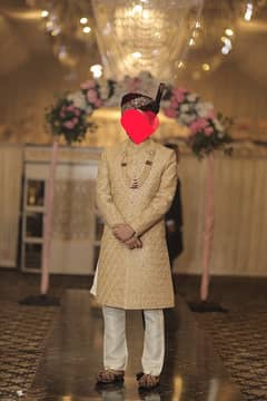 Sherwani And Qulla For Groom Free Bag