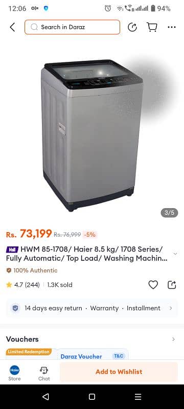 Haier 9 kg VIP condition 7