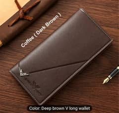 Long V wallet Faux Leather (Import)