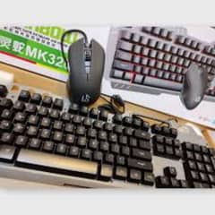 MK320Rgb neon light keyboard and mouse