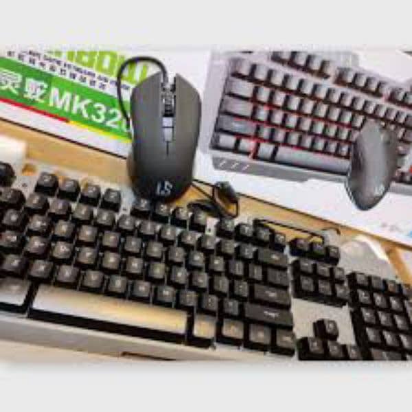 MK320Rgb neon light keyboard and mouse 0