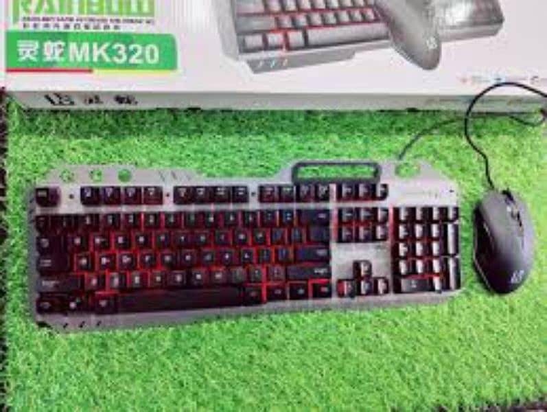 MK320Rgb neon light keyboard and mouse 1