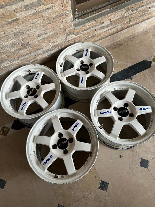 TE37 RAYS volk racing 15 inch Japan Alloy Rims 6