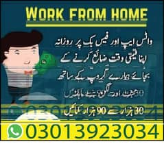 Boys/girls online job available Typing/ Data entry/Assignments Work