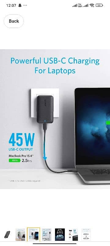 Anker USB C Charger, Anker 45W Ultra-Slim Fast Charger 4