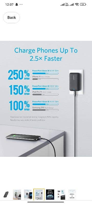 Anker USB C Charger, Anker 45W Ultra-Slim Fast Charger 5