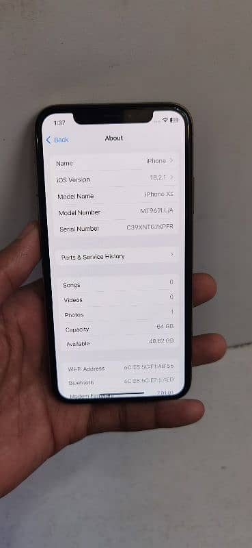 iphone xs 64 GB factory unlock 5