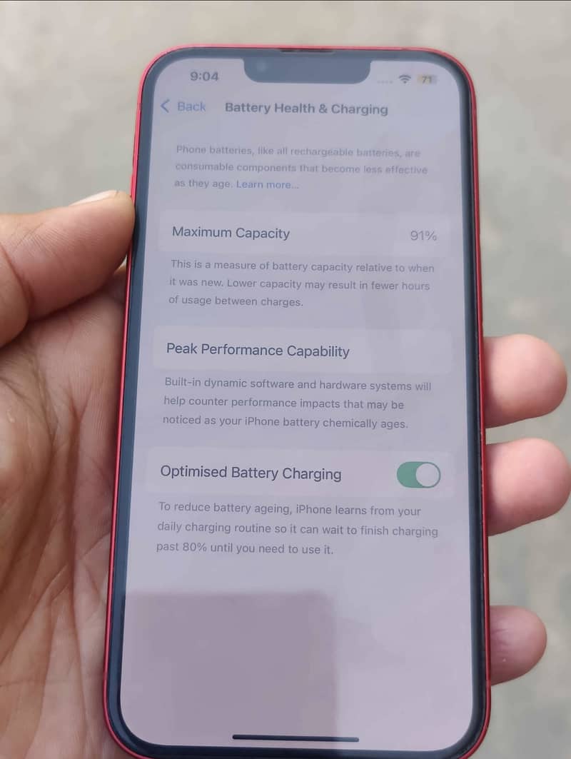 Iphone 13 Red 128Gb 10/10 in 91 Battery Health 5