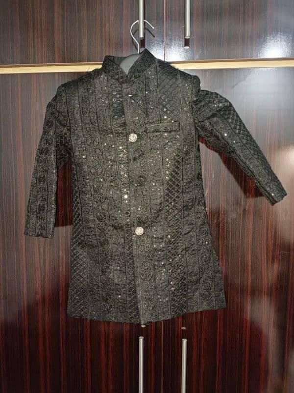 black sherwani 1 time used 0