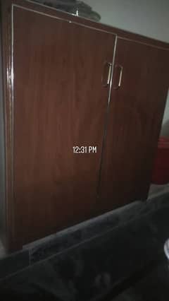 two door small cupboard for shoe or cloth with multiple layers