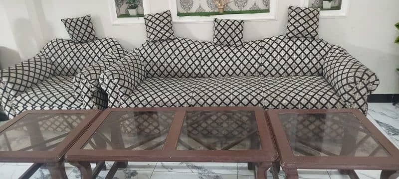 sofa set 7 seat with tables 3