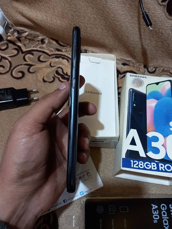 Samsung a30s 4gb 128gb with imei match box and charger pta approved 11