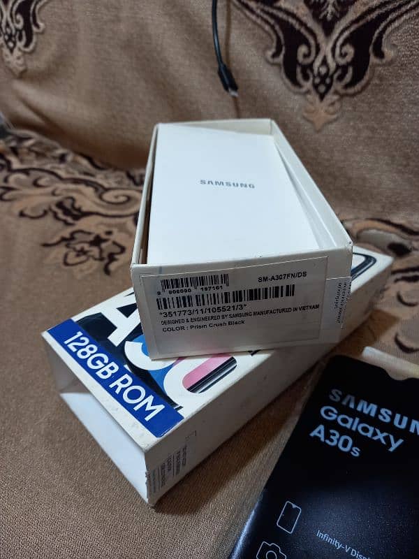 Samsung a30s 4gb 128gb with imei match box and charger pta approved 14