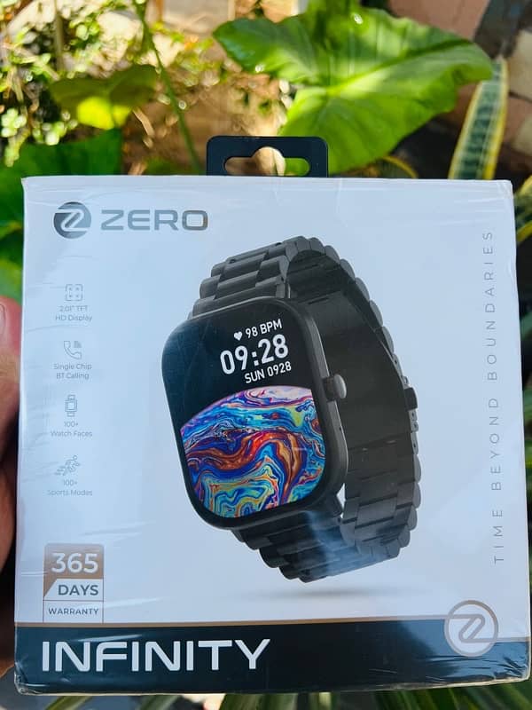 Zero Lifestyle infinity Smart Watch New Condition Black Colour 0