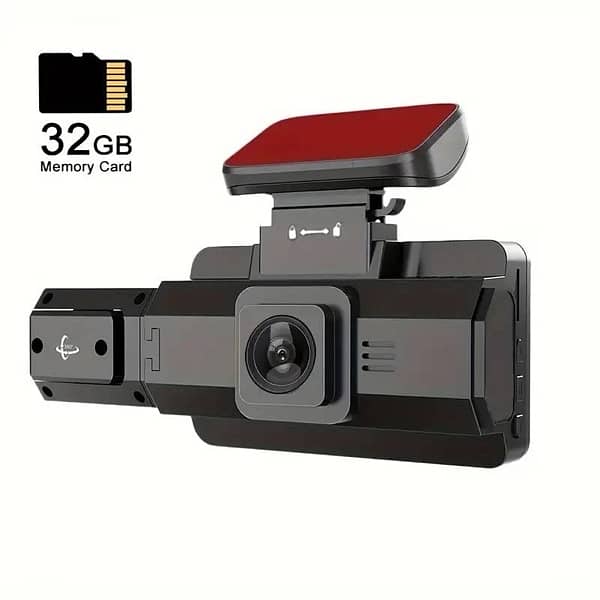 Dual Lens Dash Cam, Front And Inside, Loop Recording, Night Vision 0