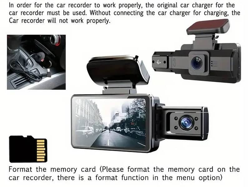 Dual Lens Dash Cam, Front And Inside, Loop Recording, Night Vision 7