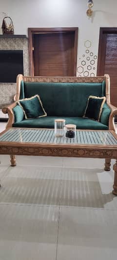 *CHINYOTI SOFA + SIDE TABLE & CONSOLE