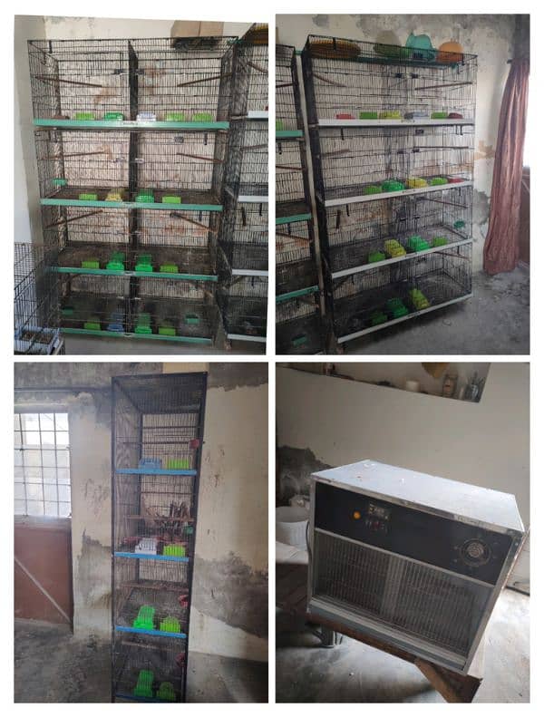 Cages 1.5x2 Size 8 Portion and 1.5x2.5 angle cage 4 portion (Brooder) 2