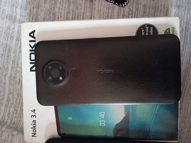 Nokia 3.4 Set black color No Any Fault 4 64 with charger 2