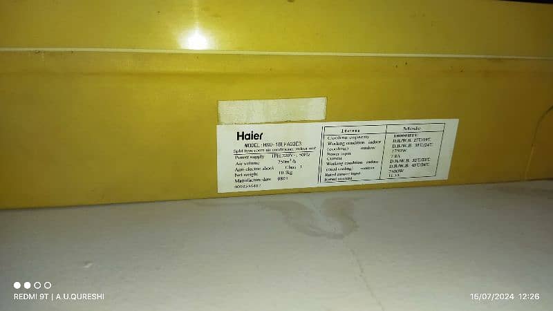 Haier Split AC 1.5 Ton 3