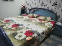 King size double bed with side tables and mattress