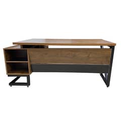 Executive table manager table with side rack 2.5x6 ft