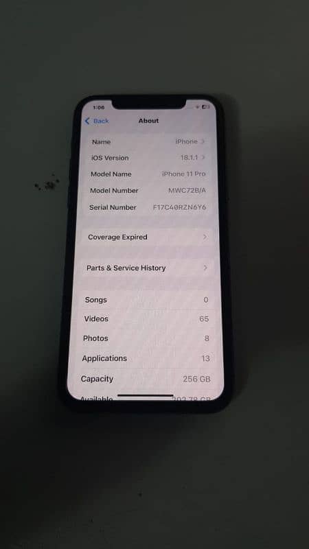 iphone 11 pro 256 Gb ESim 2Month Time 8