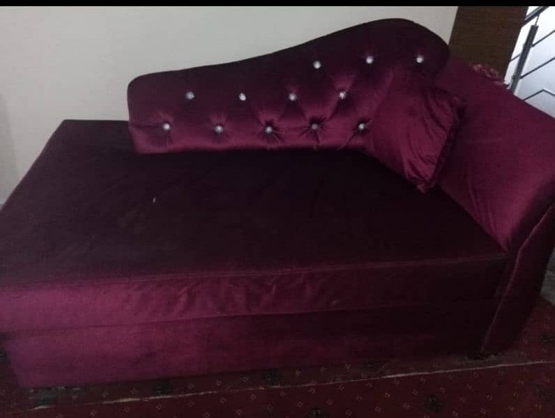 double bed with side tables, dressing,settee and mattress 0