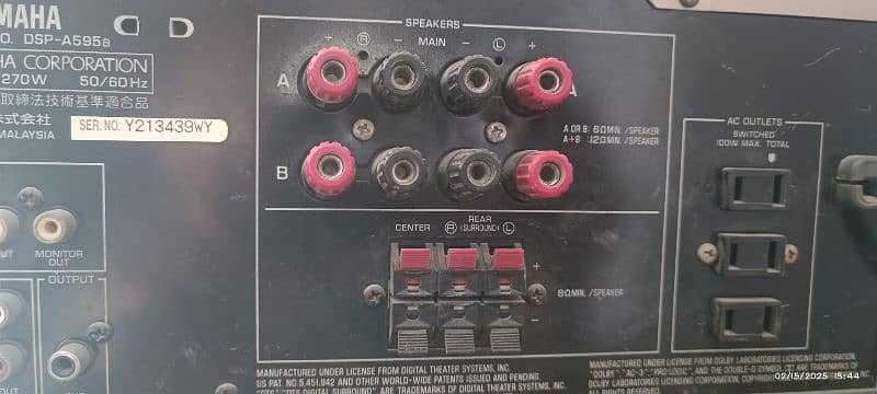 Yamaha a595 with remote control 11ov 4
