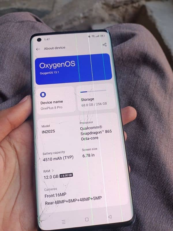 OnePlus 8 pro 12/256 dual Sim PTA 0
