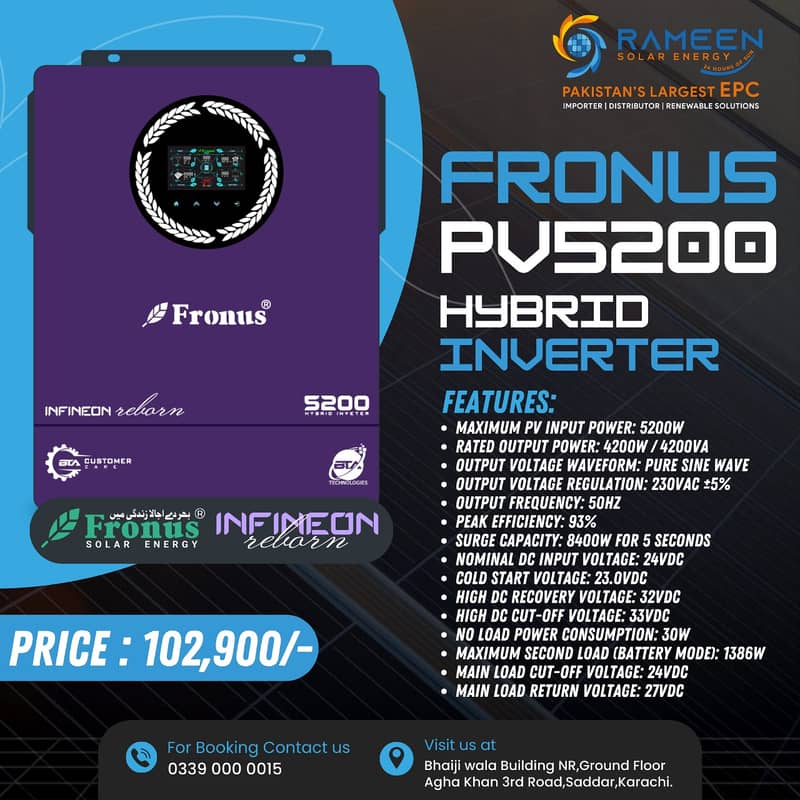 FRONUS 5KW Hybrid Solar Inverter – Rameen SolIar Best Price In Karachi 10