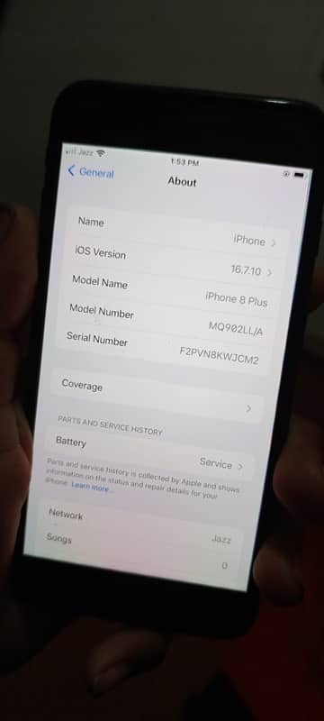 iphone 8plus . PTA Aprroved LLA Model 1