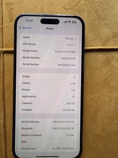 iphone 14 pro max non pta battery health 98 hai