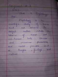 Providing perfect assignment with good hand writing.