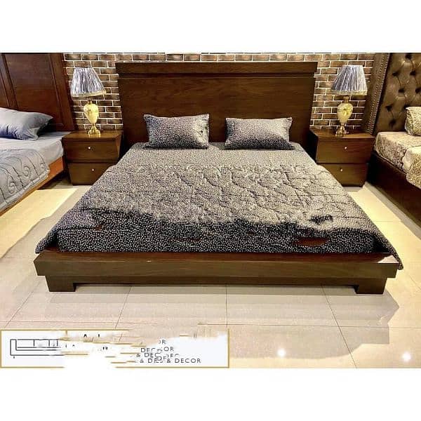 low profile wooden bed /SIDE TABLES 7