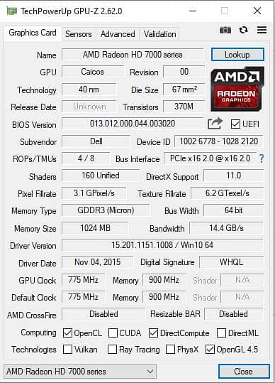 AMD RADEON HD 7470 1GB DDR3 3