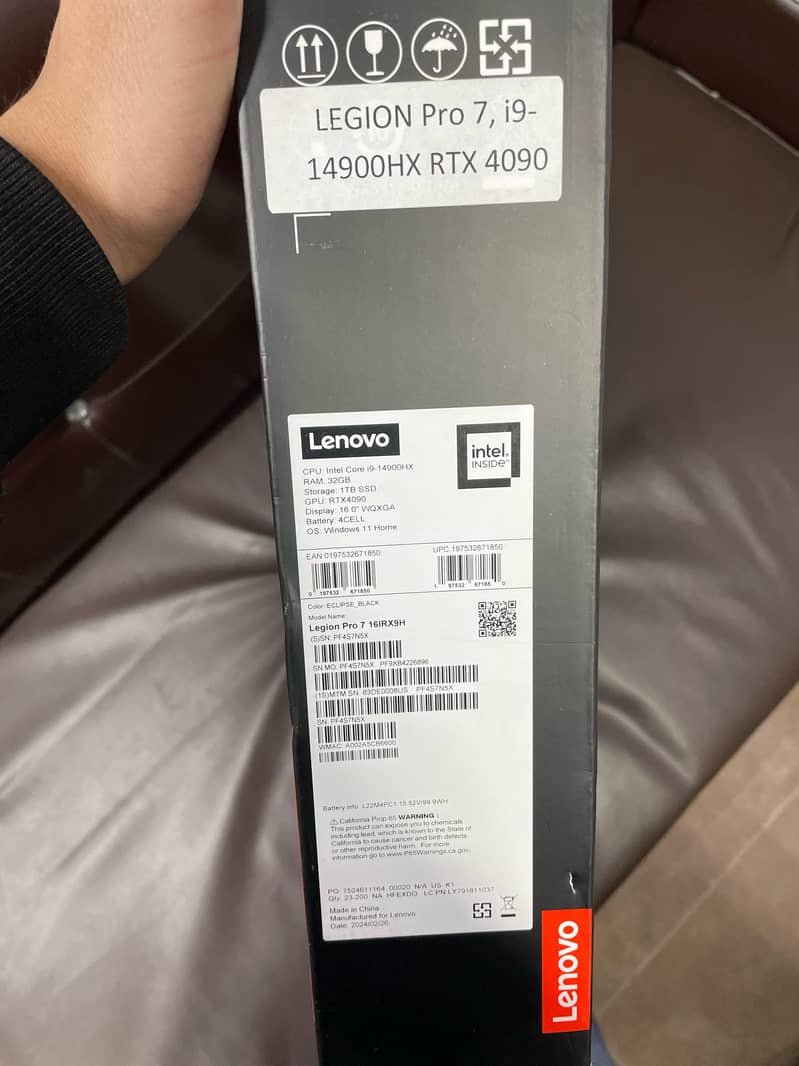 Lenovo Legion Pro 7  Core i9 13th Gen 32GB/1TB RTX 4090 New 1