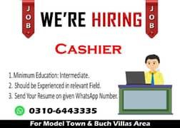 Cashiers Required