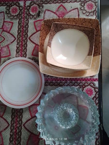 GLASS SET, GLASS PLATES SET & BOWL SET 1