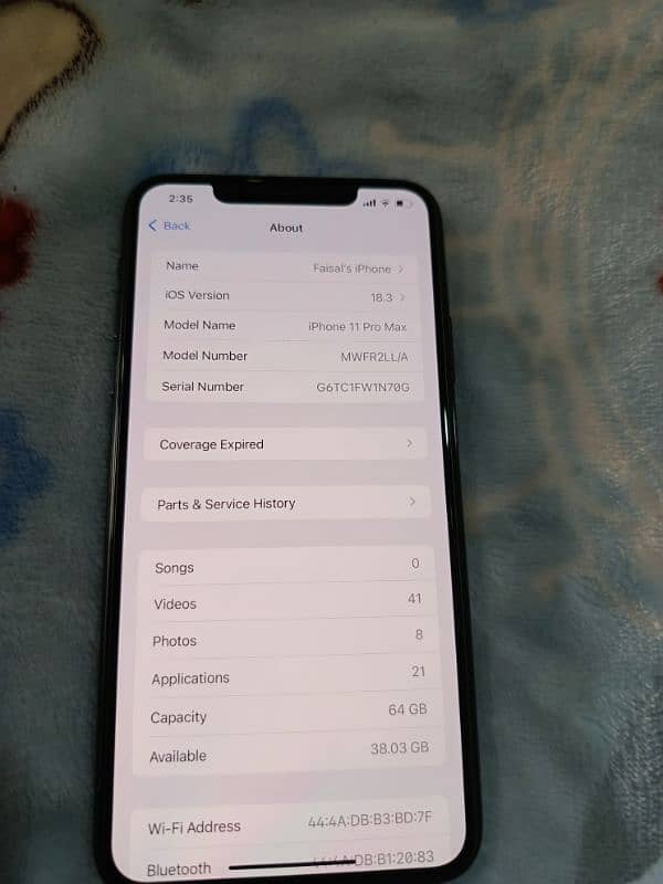 Iphone 11 pro max JV but Ufone sim working lifetime 6