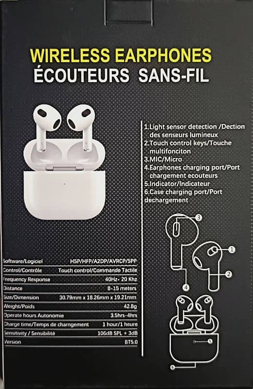 Bluetooth wireless earplugs | white colour 1