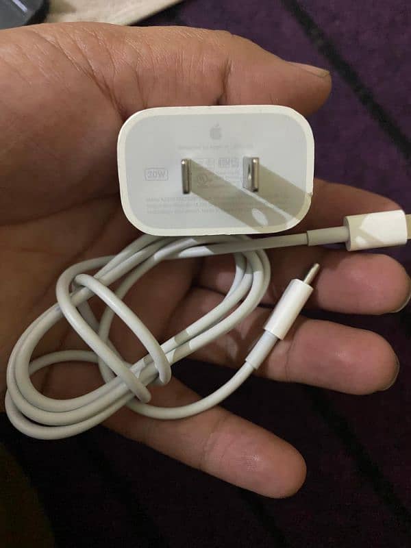 apple original charger of 20 watt with 100 percent original cable 6