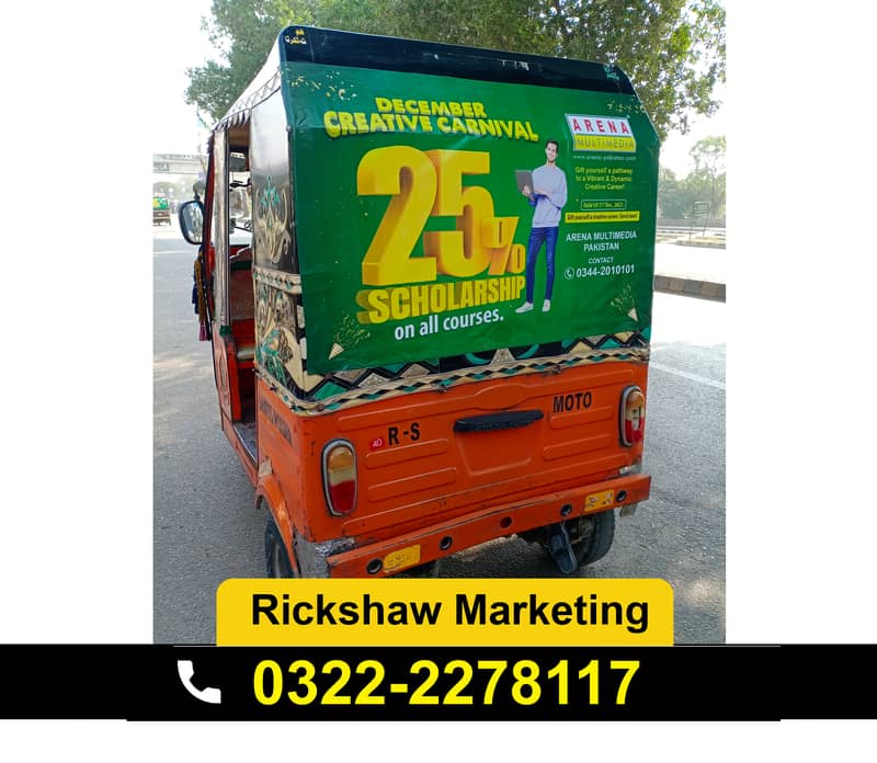 Rickshaw Advertising 0322-2278117 | Marketing Karachi Rikshaw 9