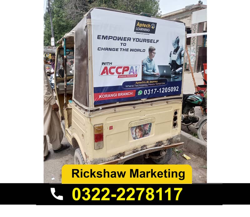 Rickshaw Advertising 0322-2278117 | Marketing Karachi Rikshaw 10