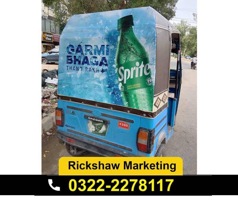 Rickshaw Advertising 0322-2278117 | Marketing Karachi Rikshaw 12