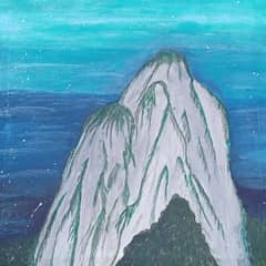 Hand-Painted Mountain Landscape Art – Perfect for Home Décor