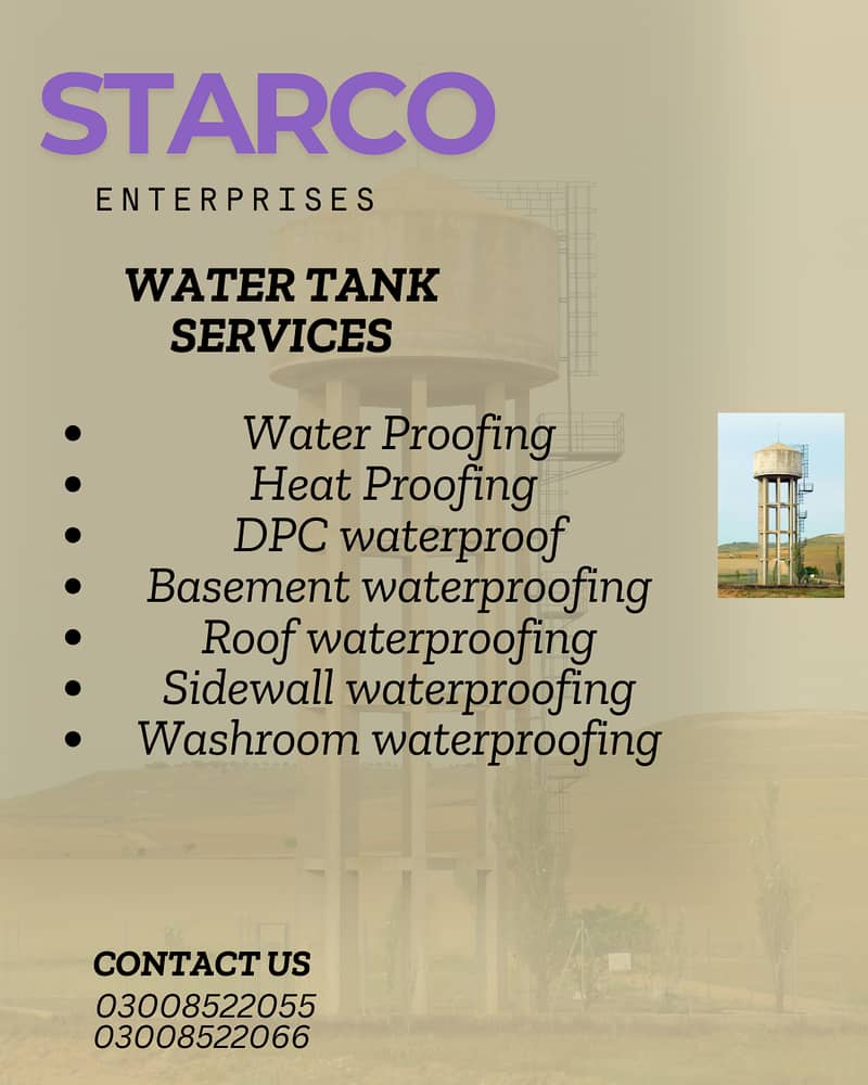 Water Tank Cleaning/Water Tank leakge services 0